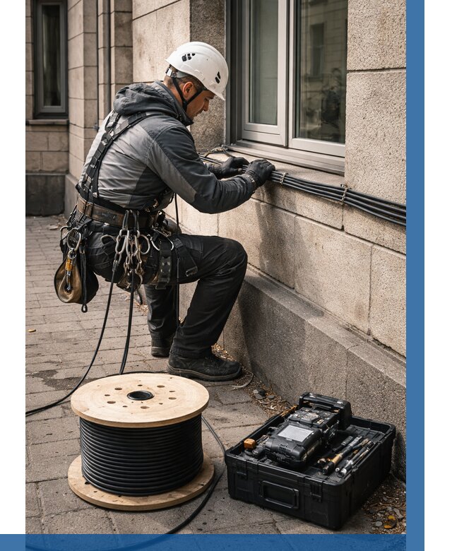 Прокладка оптоволоконного кабеля в Сибае от 822 р. | ВЫСОТНИК-Сба