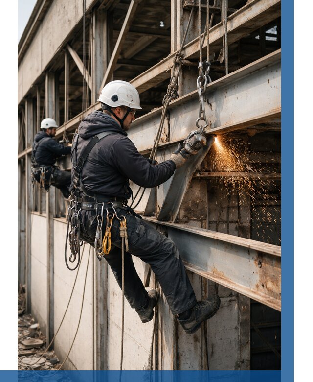 Демонтаж металлоконструкций на высоте в Сибае от 6679р. |ВЫСОТНИК-Сба