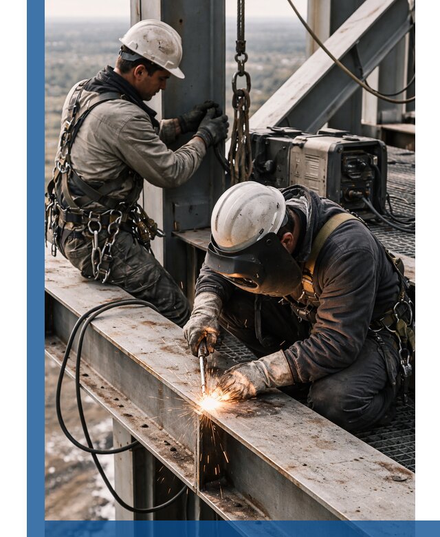 Высотные сварочные работы в Сибае для промышленных объектов