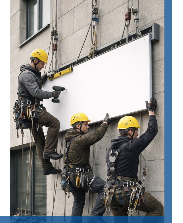 Монтаж рекламной вывески в Сибае от 8221 р. | ВЫСОТНИК-Сба