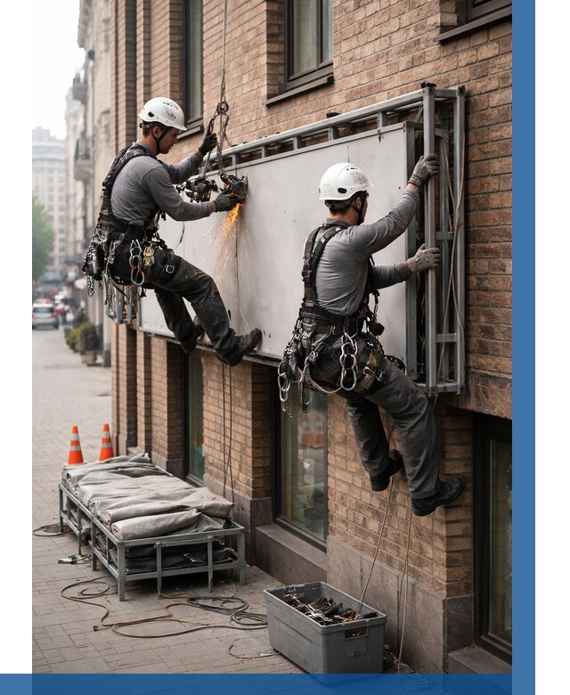 Демонтаж рекламной вывески в Сибае от 6679 р. | ВЫСОТНИК-Сба