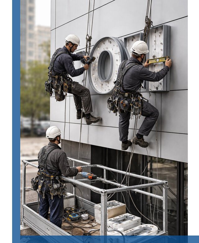 Профессиональный монтаж световых букв в Сибае под ключ