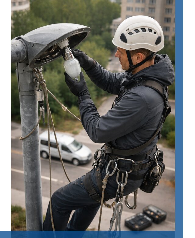 Замена ламп на высоте в Сибае от 2569 р. | ВЫСОТНИК-Сба