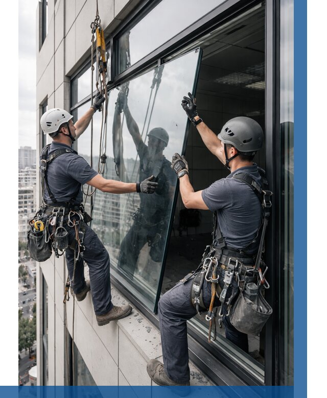 Замена стеклопакетов на высоте в Сибае от 5652 р. | ВЫСОТНИК-Сба