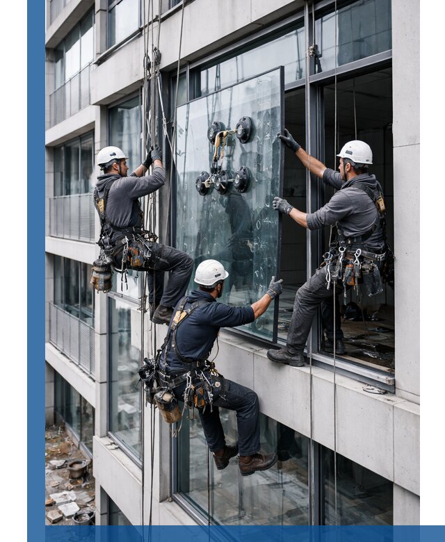 Фасадное остекление и монтаж витражей зданий в Сибае под ключ