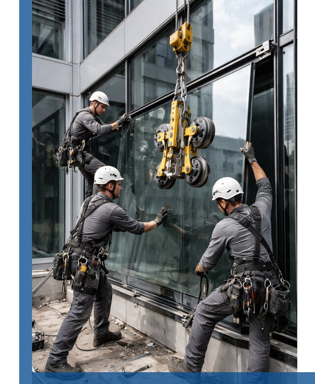 Структурное остекление фасадов в Сибае монтаж и обслуживание