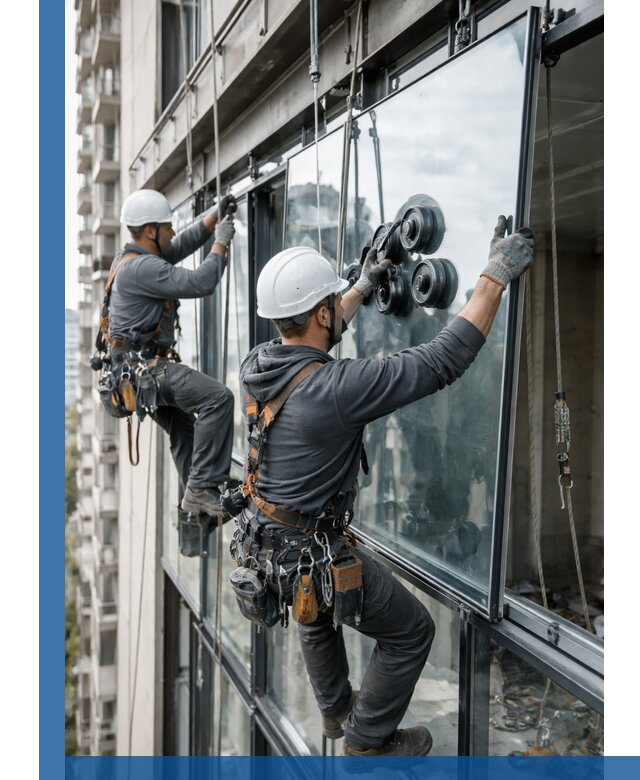 Витражное остекление фасадов и лоджий в Сибае под ключ