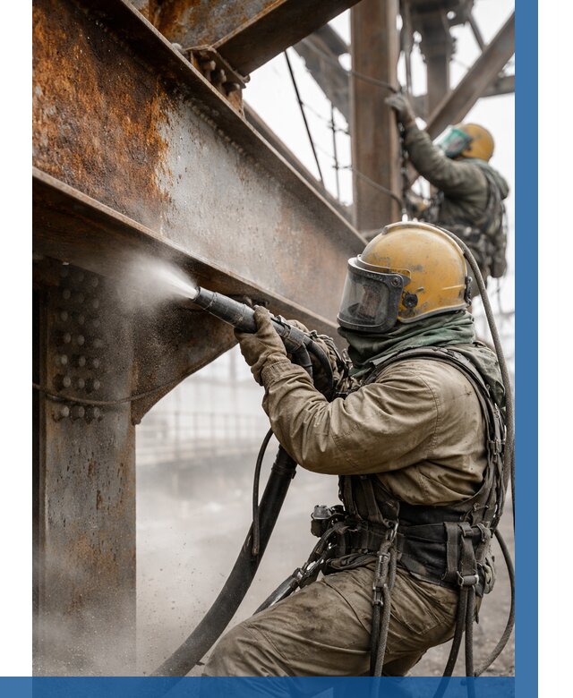 Пескоструйная очистка металлоконструкций в Сибае по 617 р.  ВЫСОТНИК-Сба