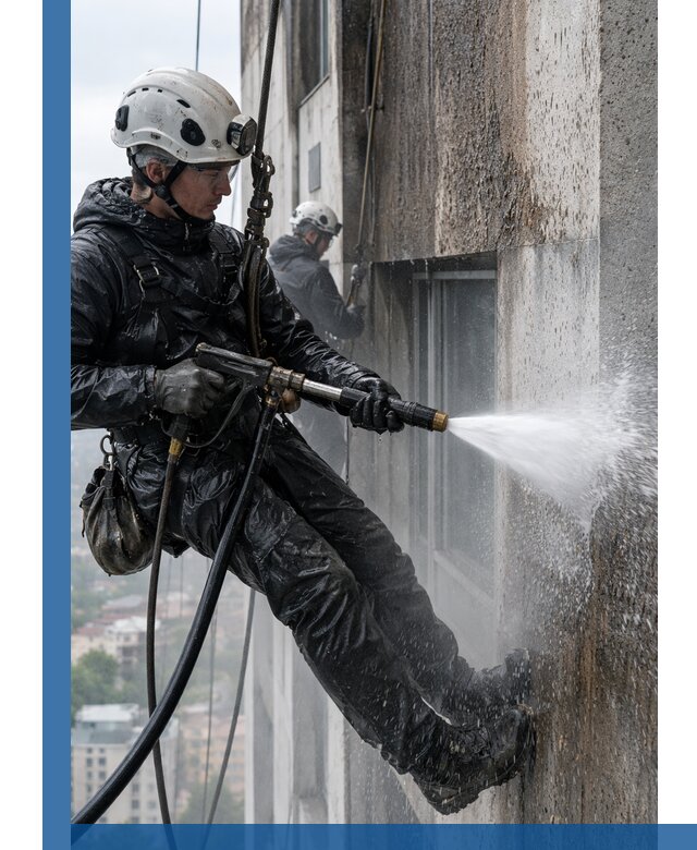 Гидроструйная очистка фасадов и конструкций в Сибае