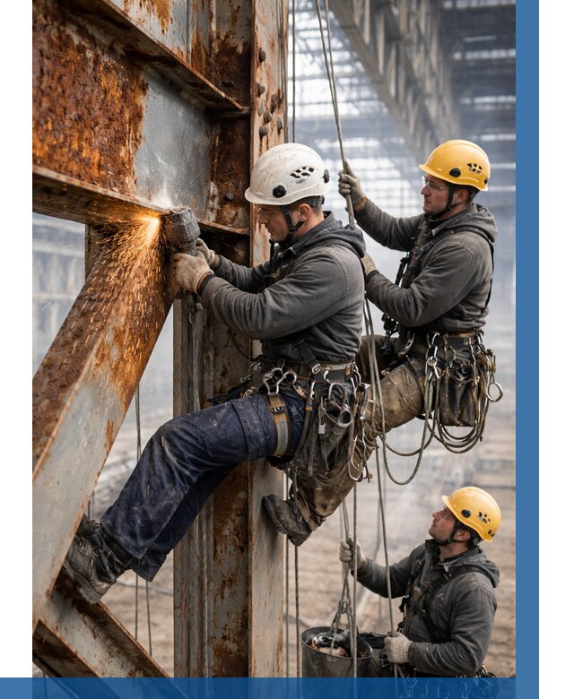 Зачистка металла от ржавчины в Сибае от 360 р. | ВЫСОТНИК-Сба