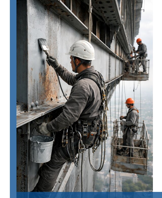 Покраска металлоконструкций на высоте в Сибае профессионально