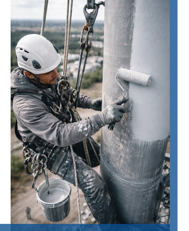 Покраска мачт связи под ключ в Сибае от 873 р. | ВЫСОТНИК-Сба