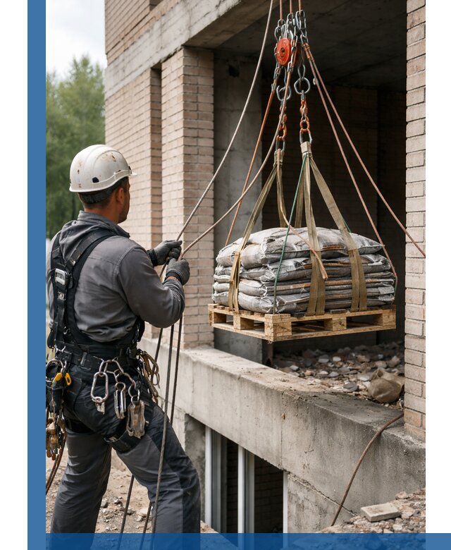Подъем материалов на этаж веревками в Сибае оперативно