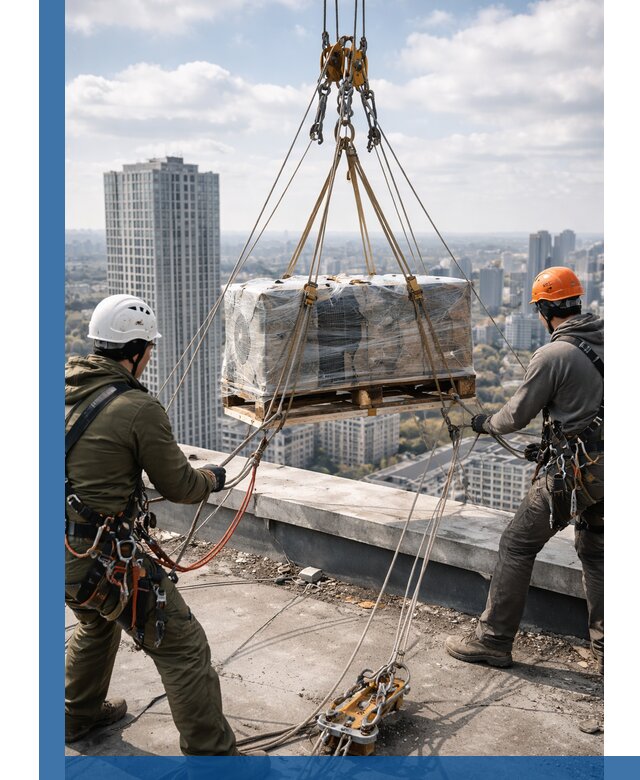 Подъем и монтаж крупногабаритных грузов на крышу в Сибае