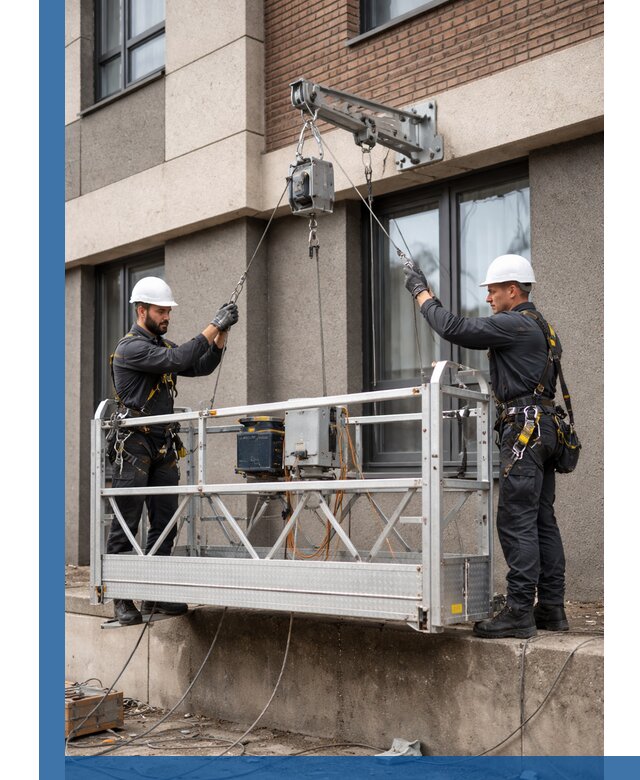 Монтаж и подъем фасадной люльки в Сибае с гарантией безопасности