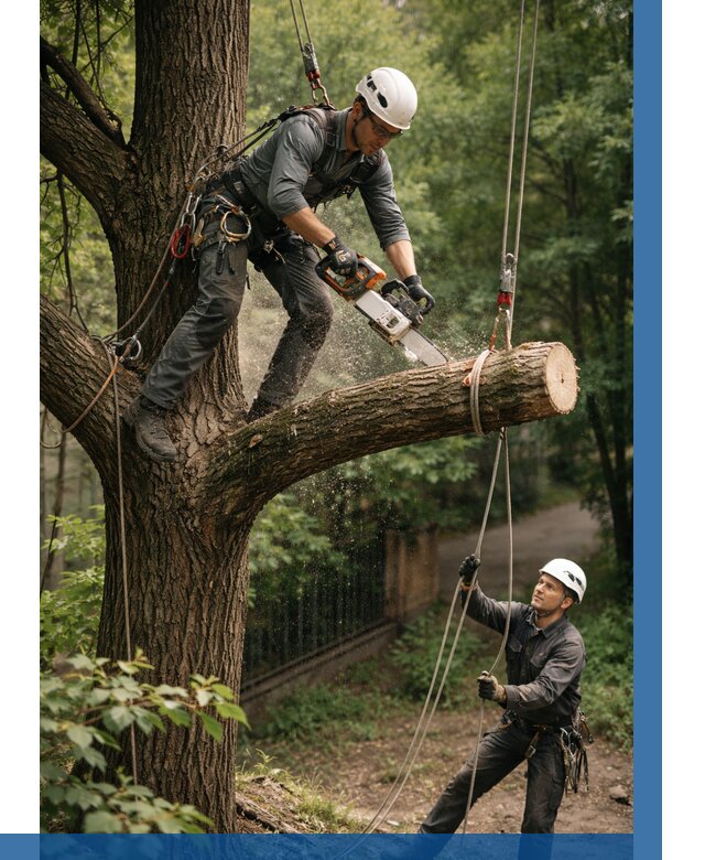 Спил деревьев альпинистами в Сибае от 8221 р. | ВЫСОТНИК-Сба