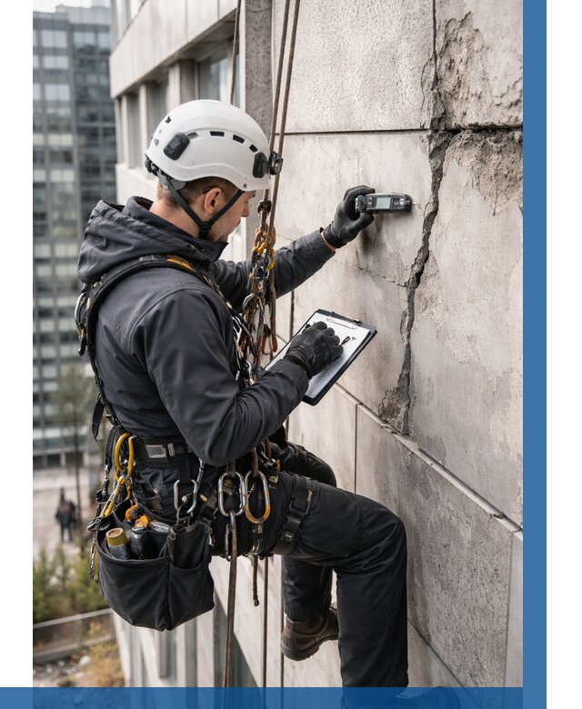 Обследование фасада альпинистами в Сибае от 123 р. | ВЫСОТНИК-Сба