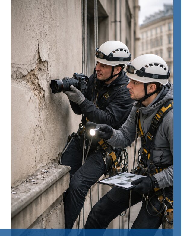 Фотофиксация дефектов фасада в Сибае от 4624 р. | ВЫСОТНИК-Сба