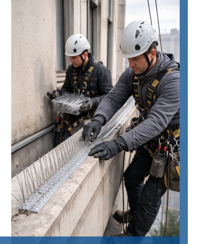 Установка шипов от птиц в Сибае от 873 р. | ВЫСОТНИК-Сба