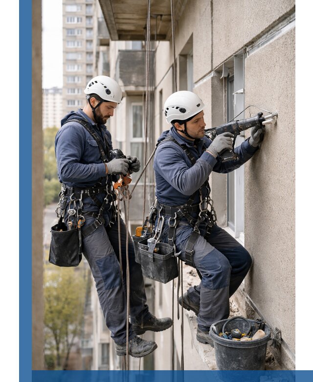 Промышленные альпинисты высотные работы и монтаж в Сибае